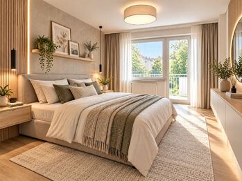 vizualizace ložnice - Prodej bytu 3+1 v družstevním vlastnictví 81 m², Prachatice