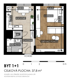Prodej bytu 1+1 v družstevním vlastnictví 38 m², Ostrava
