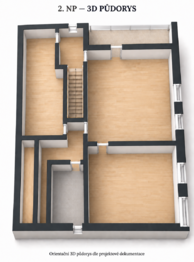 Vizualizace 2.NP - Prodej pozemku 843 m², Jirkov