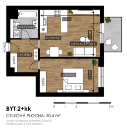 Prodej bytu 2+kk v osobním vlastnictví 50 m², Ostrava