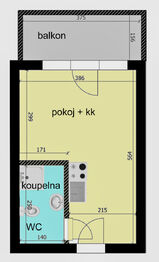 Pronájem bytu 1+kk v osobním vlastnictví 22 m², Velký Osek