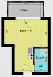 Pronájem bytu 1+kk v osobním vlastnictví 22 m², Velký Osek