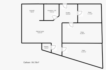 Prodej bytu 4+1 v osobním vlastnictví 84 m², Most