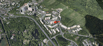Pohled na okolí  - Prodej bytu 2+1 v osobním vlastnictví 61 m², Chomutov