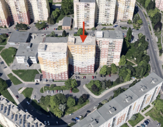 Pohled z venku - Prodej bytu 2+1 v osobním vlastnictví 61 m², Chomutov