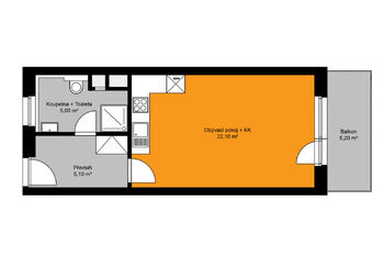 Pronájem bytu 1+kk v osobním vlastnictví 32 m², Poděbrady
