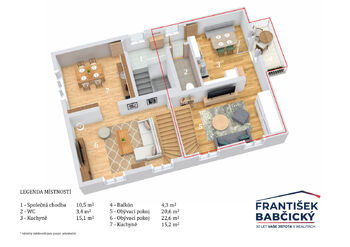 Prodej bytu 3+1 v osobním vlastnictví 80 m², Mnichovice