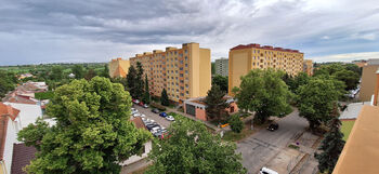 Výhled z balkonu - Pronájem bytu 1+1 v družstevním vlastnictví 32 m², Vyškov