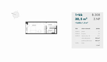 Pronájem bytu 1+kk v osobním vlastnictví 30 m², Praha 9 - Libeň