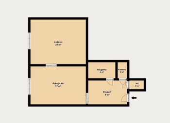 Prodej bytu 2+kk v osobním vlastnictví 61 m², Brno
