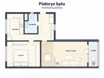 Pronájem bytu 2+1 v osobním vlastnictví 51 m², Chomutov
