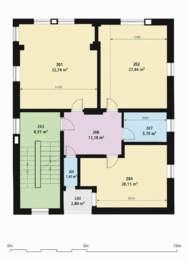 půdorys bytu 2D - Prodej bytu 3+kk v osobním vlastnictví 105 m², Ústí nad Labem