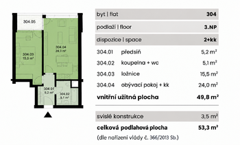 Pronájem bytu 2+kk v osobním vlastnictví 53 m², Brandýs nad Labem-Stará Boleslav