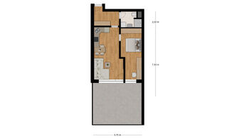 Prodej bytu 2+kk v osobním vlastnictví 49 m², Kyjov
