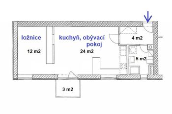 Pronájem bytu 2+kk v osobním vlastnictví 45 m², Kanice