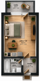 Prodej bytu 1+kk v osobním vlastnictví 26 m², Kolín