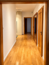 Moderní chodba s dřěvěným iprvky - Pronájem bytu 4+kk v osobním vlastnictví 116 m², Praha 5 - Jinonice
