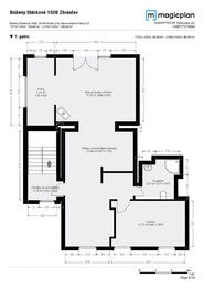 Půdorys - patro - Prodej domu 138 m², Praha 5 - Zbraslav