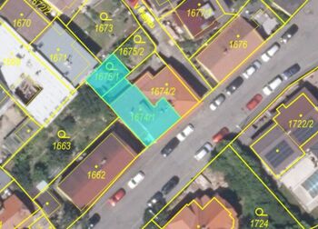 Katastrální mapa - Prodej domu 138 m², Praha 5 - Zbraslav