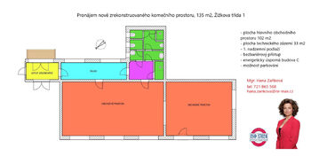 plánek prostoru - Pronájem obchodních prostor, České Budějovice