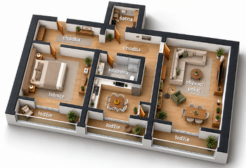 Prodej bytu 2+1 v družstevním vlastnictví 66 m², Mělník
