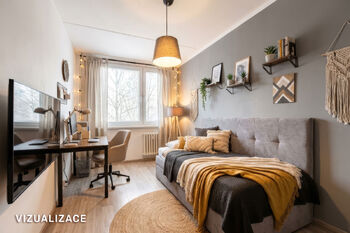 Dětský pokoj vizualizace - Prodej bytu 3+kk v osobním vlastnictví 65 m², Praha 10 - Petrovice