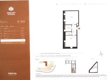 Pronájem bytu 2+kk v osobním vlastnictví 62 m², Praha 4 - Nusle