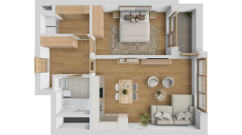 Pronájem bytu 2+kk v osobním vlastnictví 58 m², Praha 4 - Kamýk