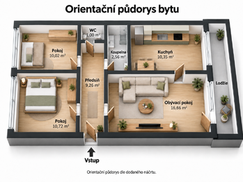 Prodej bytu 3+1 v osobním vlastnictví 67 m², Praha 4 - Krč