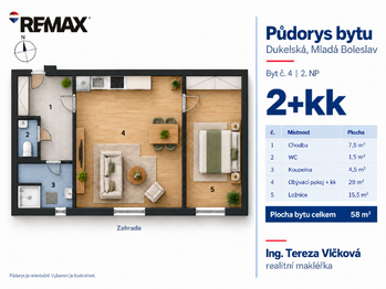 Pronájem bytu 2+kk v osobním vlastnictví 58 m², Mladá Boleslav