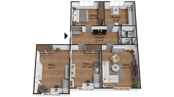 Prodej bytu 4+1 v osobním vlastnictví 110 m², Aš