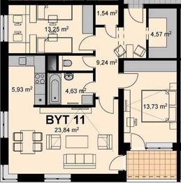 Prodej bytu 3+kk v osobním vlastnictví 85 m², Chrudim