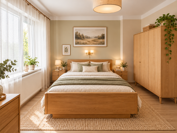 Vizualizace - ložnice - Prodej domu 85 m², Sedlnice