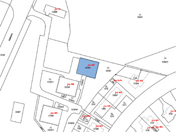 snímek z katastrální mapy - Prodej bytu 2+kk v osobním vlastnictví 56 m², Brno