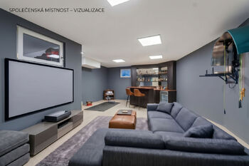 posilovna vizualizace - Prodej domu 204 m², Roudnice nad Labem