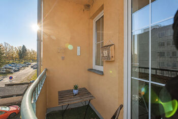 Balkon. - Pronájem bytu 3+1 v družstevním vlastnictví 73 m², Jindřichův Hradec