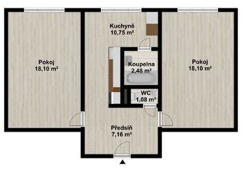 Pronájem bytu 2+1 v osobním vlastnictví 58 m², Mirošov