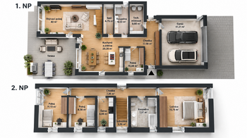 P"DORYS PATR A PŘÍZEMÍ DOMU s uspořádáním místností dle tech. projektu! - Prodej domu 230 m², Vysoký Újezd