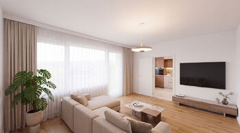 VIZUALIZACE - Prodej bytu 3+1 v osobním vlastnictví 77 m², Brno