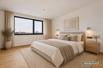 Ložnice - vizualizace - Prodej domu 201 m², Vlašim