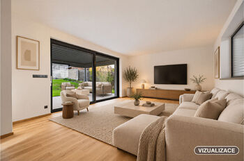 Obývací pokoj - vizualizace - Prodej domu 201 m², Vlašim