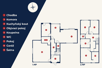 Plánek domu - Prodej domu 201 m², Vlašim