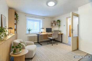 vizualizace pracovna v 1.NP - Prodej domu 212 m², Velvary