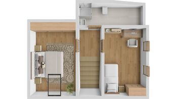 Podkroví - Prodej bytu 4+1 v osobním vlastnictví 95 m², Hradec Králové