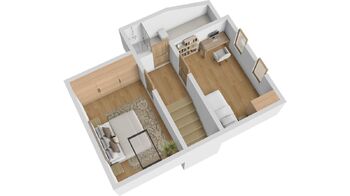 Obytné podkroví - Prodej bytu 4+1 v osobním vlastnictví 95 m², Hradec Králové