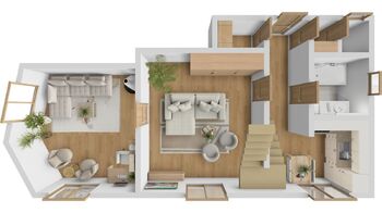 Přízemí  - Prodej bytu 4+1 v osobním vlastnictví 95 m², Hradec Králové