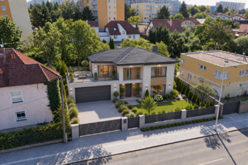 Viziualizace možného budoucího stavu - Prodej pozemku 815 m², Praha 4 - Háje