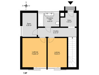 Pronájem domu 98 m², Praha 5 - Košíře