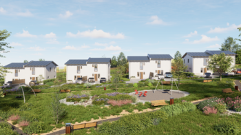 obecní park naproti domům - Prodej domu 108 m², Líšnice