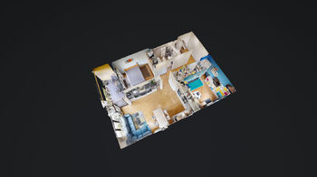 půdorys bytu - Prodej bytu 3+kk v osobním vlastnictví 68 m², Praha 4 - Modřany